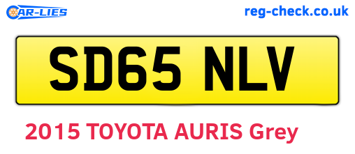 SD65NLV are the vehicle registration plates.