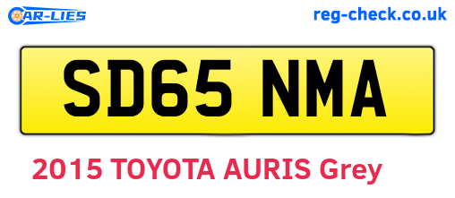 SD65NMA are the vehicle registration plates.