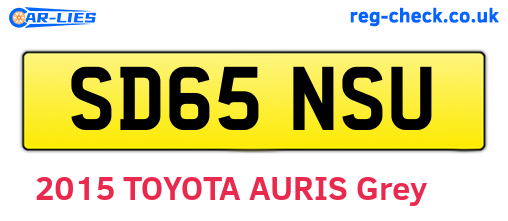 SD65NSU are the vehicle registration plates.
