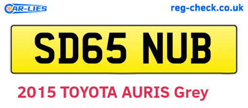 SD65NUB are the vehicle registration plates.