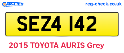 SEZ4142 are the vehicle registration plates.