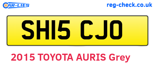 SH15CJO are the vehicle registration plates.