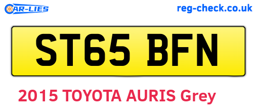 ST65BFN are the vehicle registration plates.