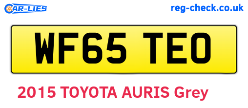 WF65TEO are the vehicle registration plates.