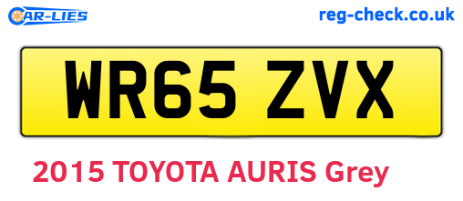 WR65ZVX are the vehicle registration plates.