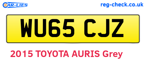 WU65CJZ are the vehicle registration plates.