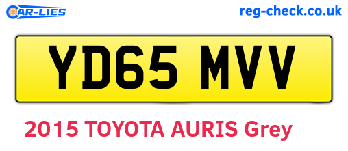 YD65MVV are the vehicle registration plates.
