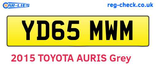 YD65MWM are the vehicle registration plates.