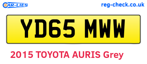 YD65MWW are the vehicle registration plates.