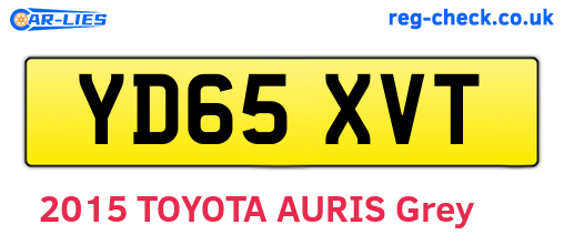 YD65XVT are the vehicle registration plates.