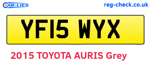 YF15WYX are the vehicle registration plates.
