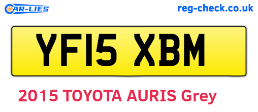 YF15XBM are the vehicle registration plates.