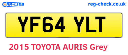 YF64YLT are the vehicle registration plates.