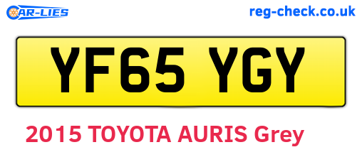 YF65YGY are the vehicle registration plates.