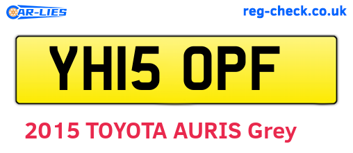 YH15OPF are the vehicle registration plates.