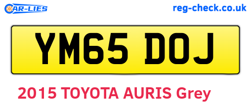 YM65DOJ are the vehicle registration plates.