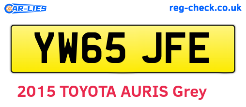 YW65JFE are the vehicle registration plates.