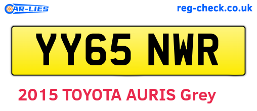 YY65NWR are the vehicle registration plates.