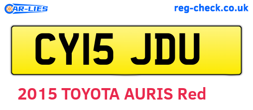 CY15JDU are the vehicle registration plates.