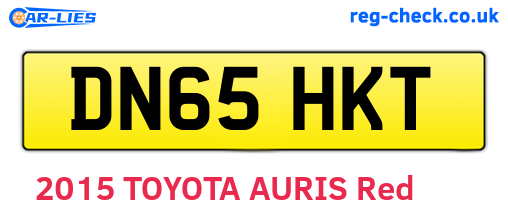 DN65HKT are the vehicle registration plates.