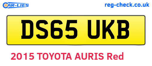 DS65UKB are the vehicle registration plates.