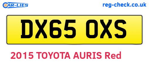 DX65OXS are the vehicle registration plates.
