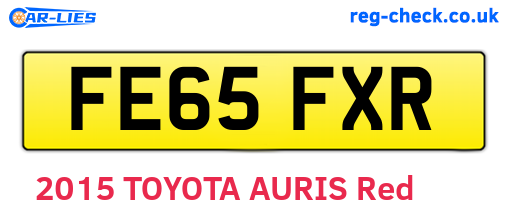 FE65FXR are the vehicle registration plates.