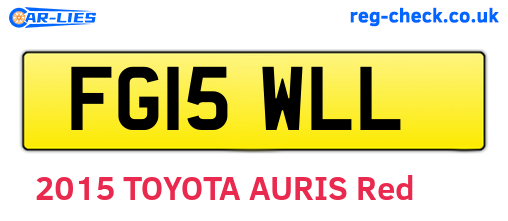 FG15WLL are the vehicle registration plates.