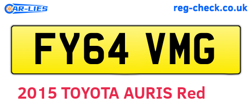 FY64VMG are the vehicle registration plates.
