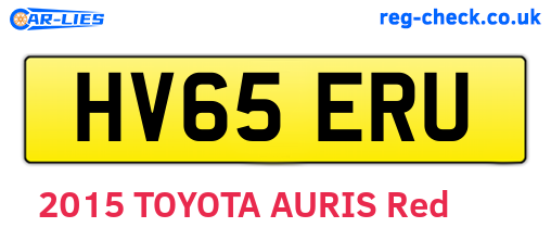 HV65ERU are the vehicle registration plates.