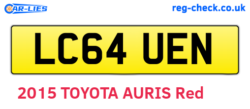 LC64UEN are the vehicle registration plates.