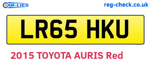 LR65HKU are the vehicle registration plates.