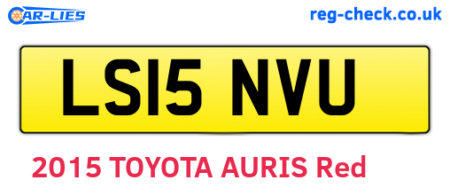 LS15NVU are the vehicle registration plates.