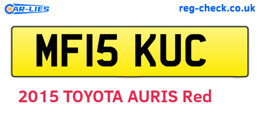 MF15KUC are the vehicle registration plates.