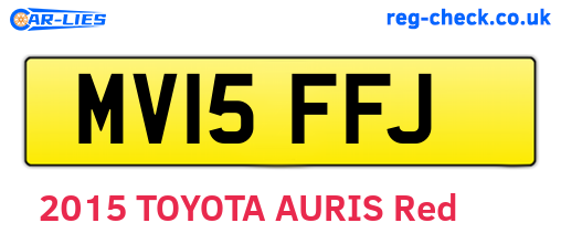 MV15FFJ are the vehicle registration plates.
