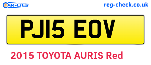PJ15EOV are the vehicle registration plates.