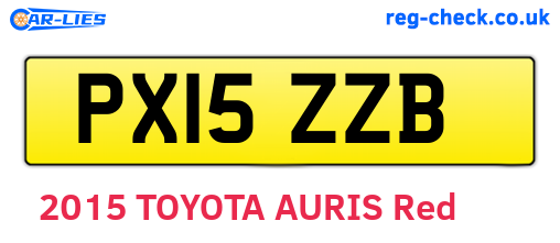 PX15ZZB are the vehicle registration plates.