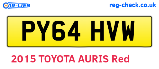 PY64HVW are the vehicle registration plates.