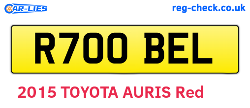 R700BEL are the vehicle registration plates.