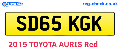 SD65KGK are the vehicle registration plates.