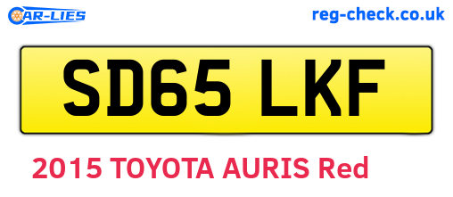 SD65LKF are the vehicle registration plates.
