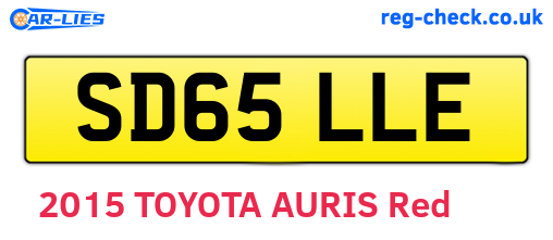 SD65LLE are the vehicle registration plates.