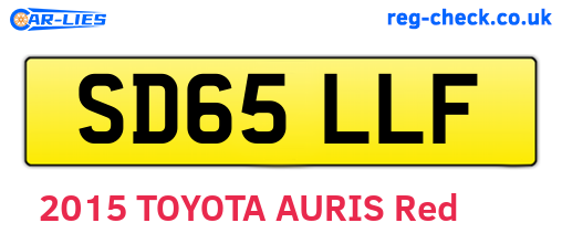 SD65LLF are the vehicle registration plates.