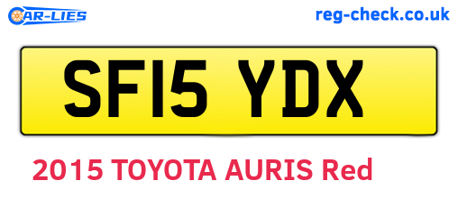 SF15YDX are the vehicle registration plates.