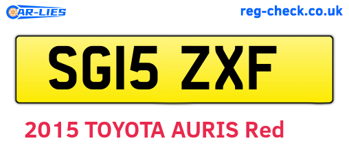 SG15ZXF are the vehicle registration plates.