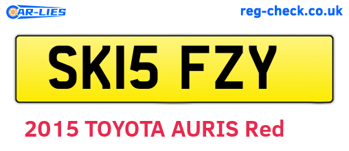 SK15FZY are the vehicle registration plates.