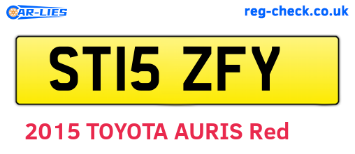 ST15ZFY are the vehicle registration plates.