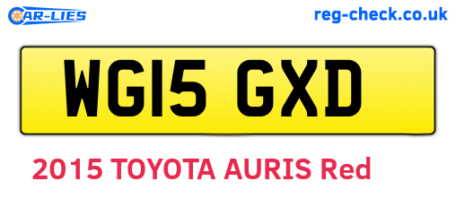 WG15GXD are the vehicle registration plates.