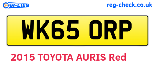 WK65ORP are the vehicle registration plates.