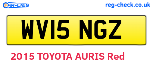 WV15NGZ are the vehicle registration plates.